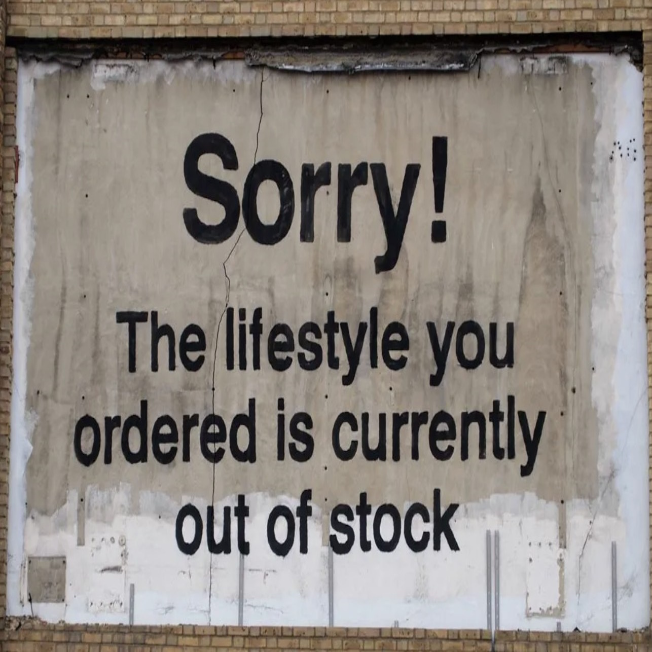 The lifestyle you ordered is currently out of stock